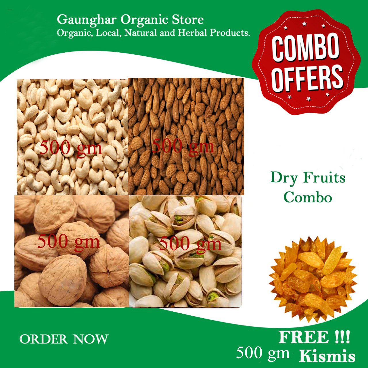 Combo Dry Fruits 2 Kg